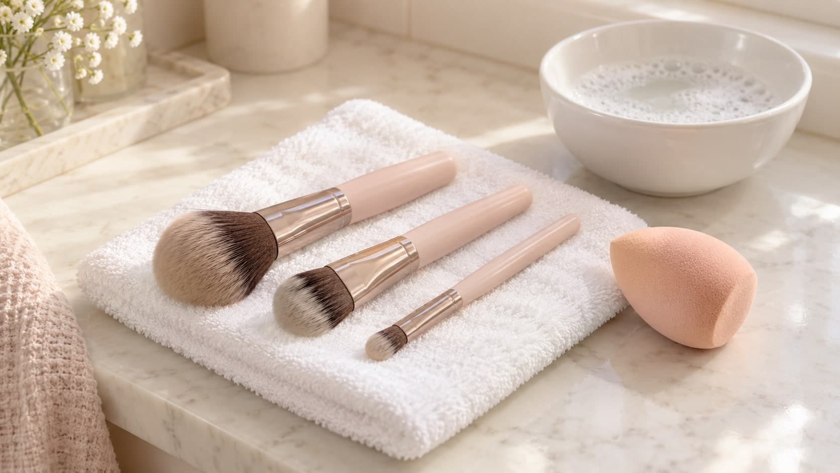 How to clean makeup brushes and sponges