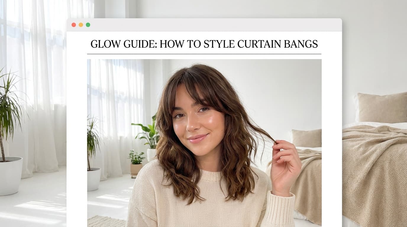 How to Style Curtain Bangs