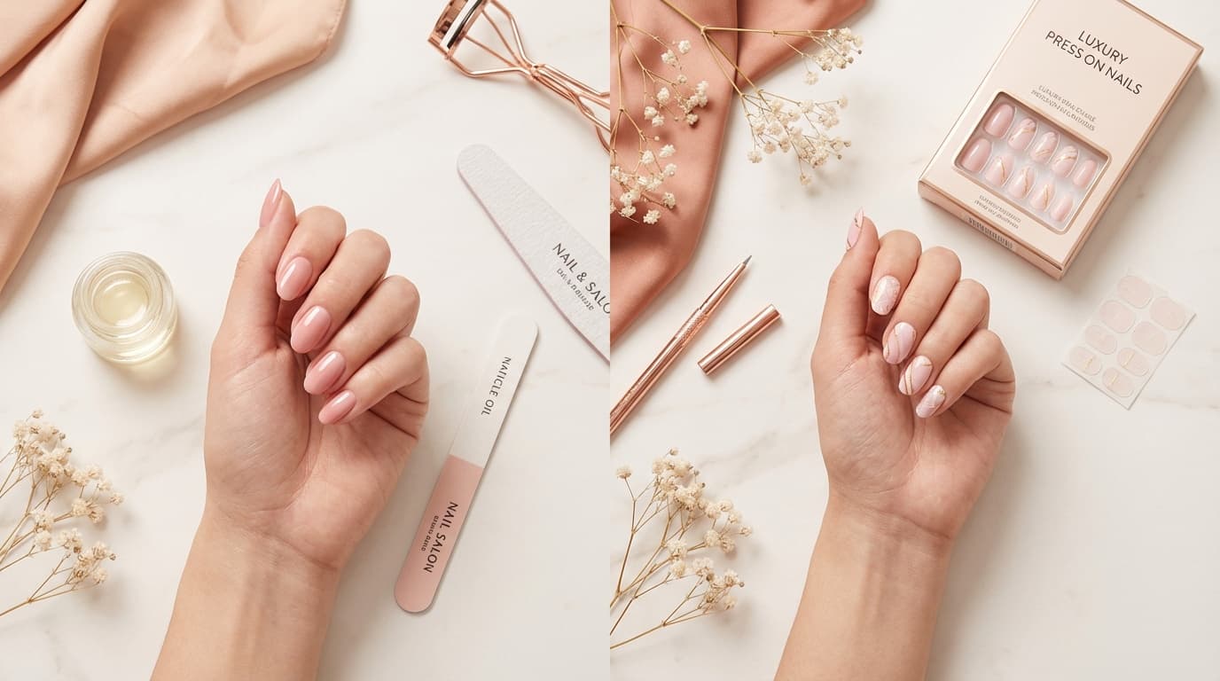Press-On Nails vs Salon Nails
