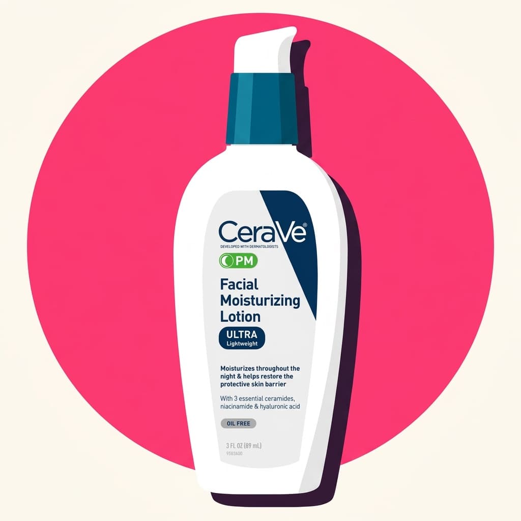 Illustration of CeraVe PM Facial Moisturizing Lotion