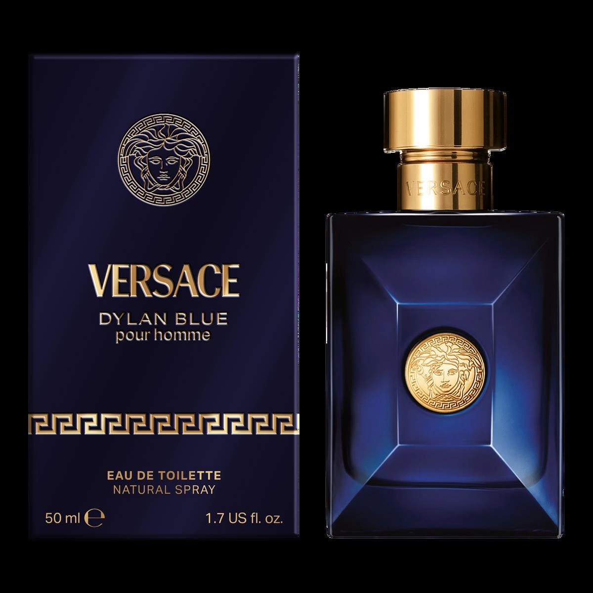 Versace Dylan Blue Pour Homme EDT 50ml bottle and box