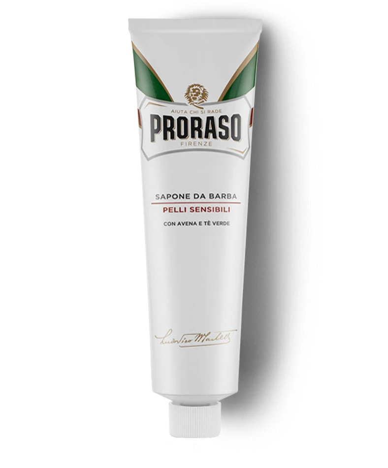 Proraso Sensitive shaving cream in its white 150ml tube